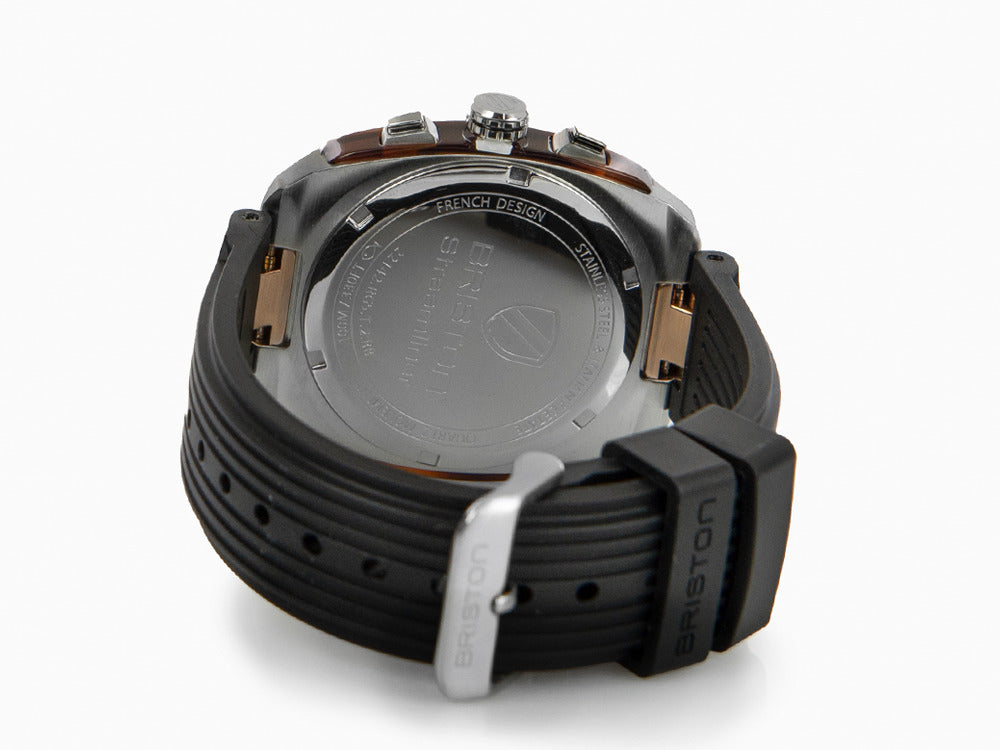 Montre à Quartz Briston Streamliner Urban, PVD, Blanc, 42 mm, 22142.RGS.T.2.RB