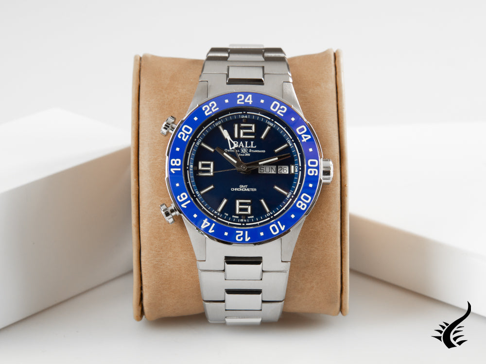 Montre Automatique Ball Roadmaster Marine GMT, Bleu, E.L., DG3030B-S6CJ-BE