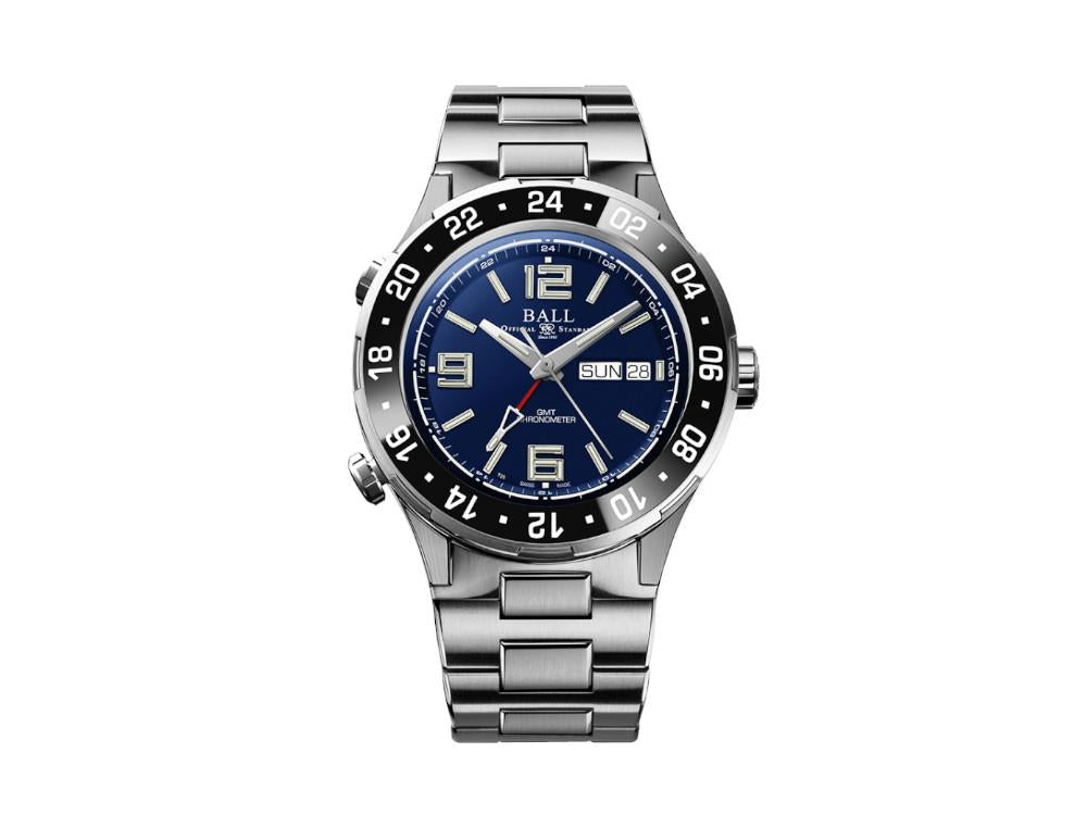 Montre Automatique Ball Roadmaster Marine GMT, Bleu, 40 mm, E.L, DG3030B-S7CJ-BE