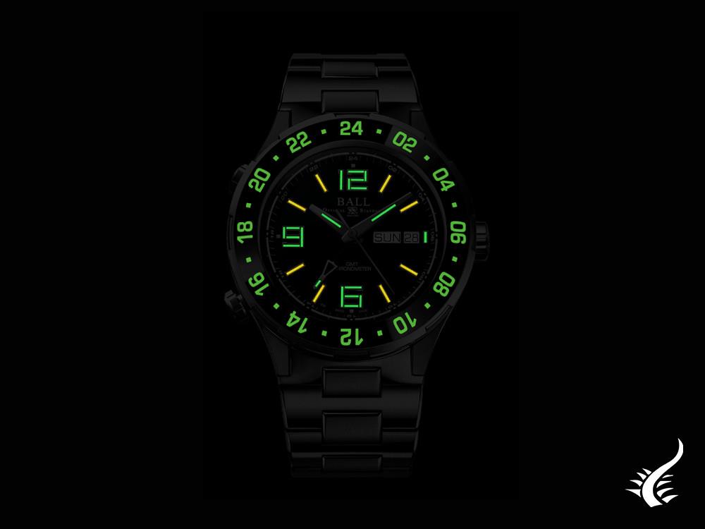 Montre Automatique Ball Roadmaster Marine GMT, Bleu, 40 mm, E.L, DG3030B-S7CJ-BE