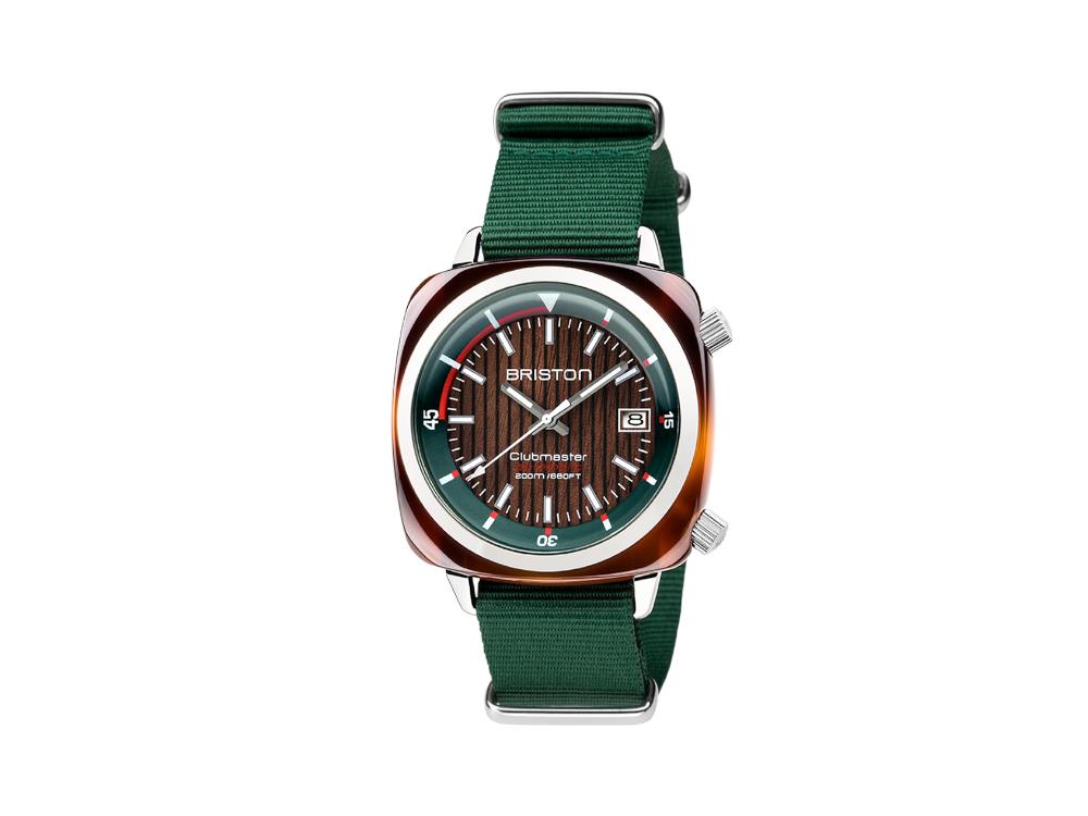 Montre Automatique Briston Clubmaster Diver, Marron, 42 mm, 18642.SA.TD.10W.NBG