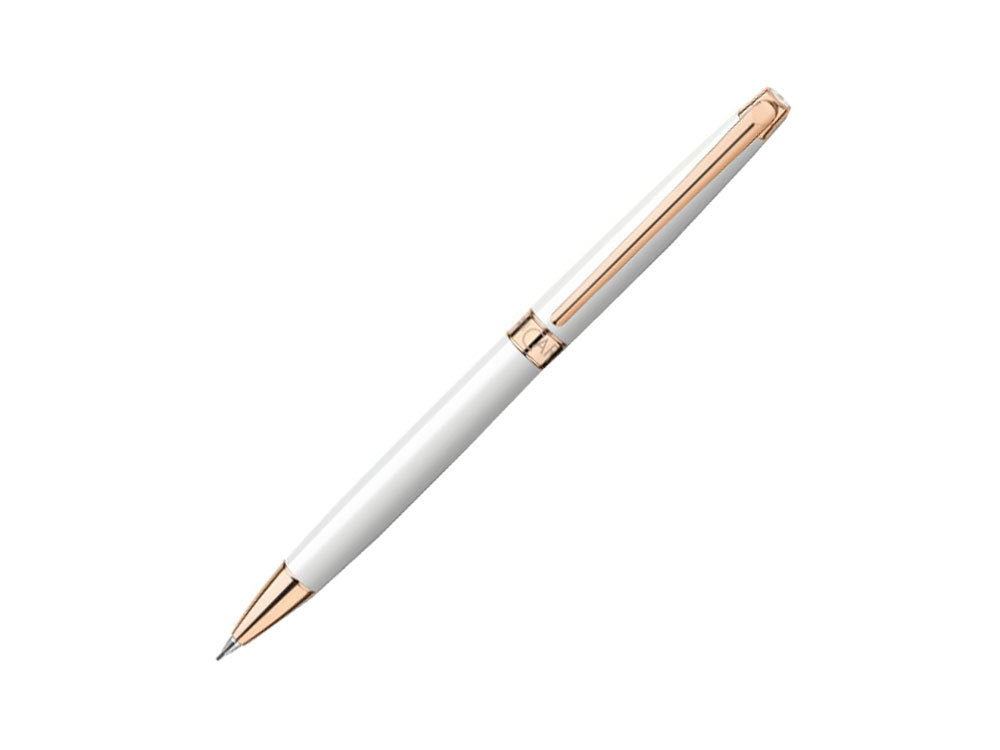 Portemine Caran d´Ache Léman Slim White, Blanc, PVD Or Rosé, 4761.001