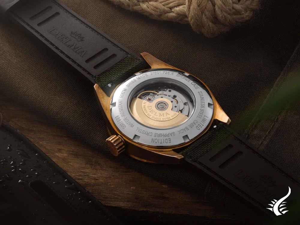Montre Automatique Delma Cayman Bronze, 42 mm, Edition Limitée, 31601.726.6.144