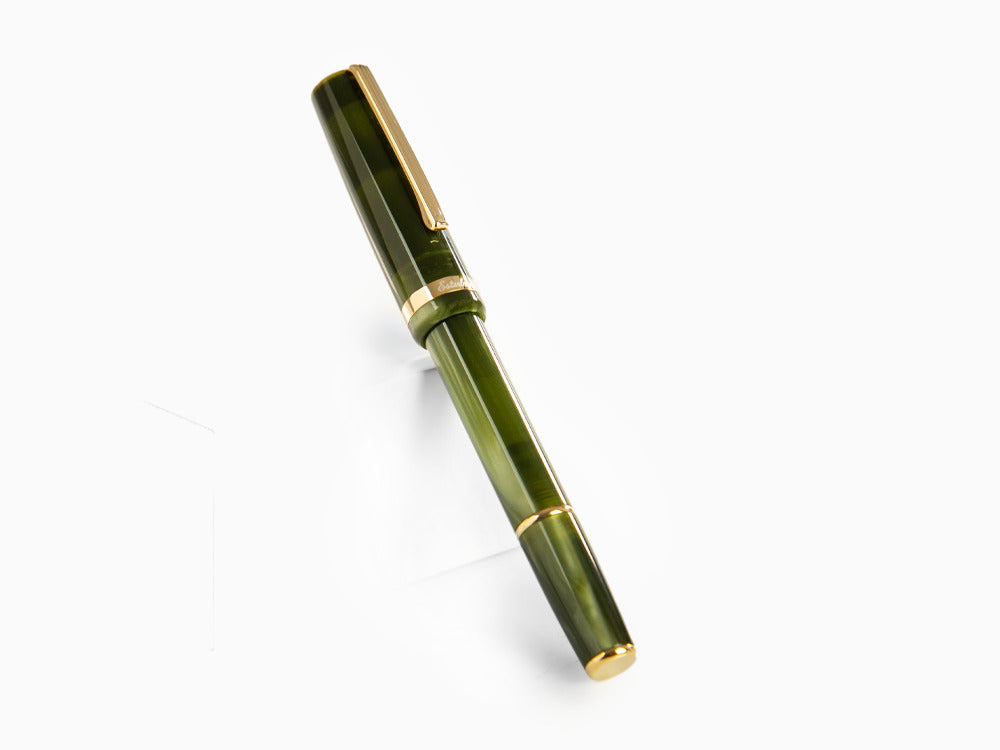 Stylo Plume Esterbrook JR Pocket Palm Green, Vert, Plaqué or, EJRPG