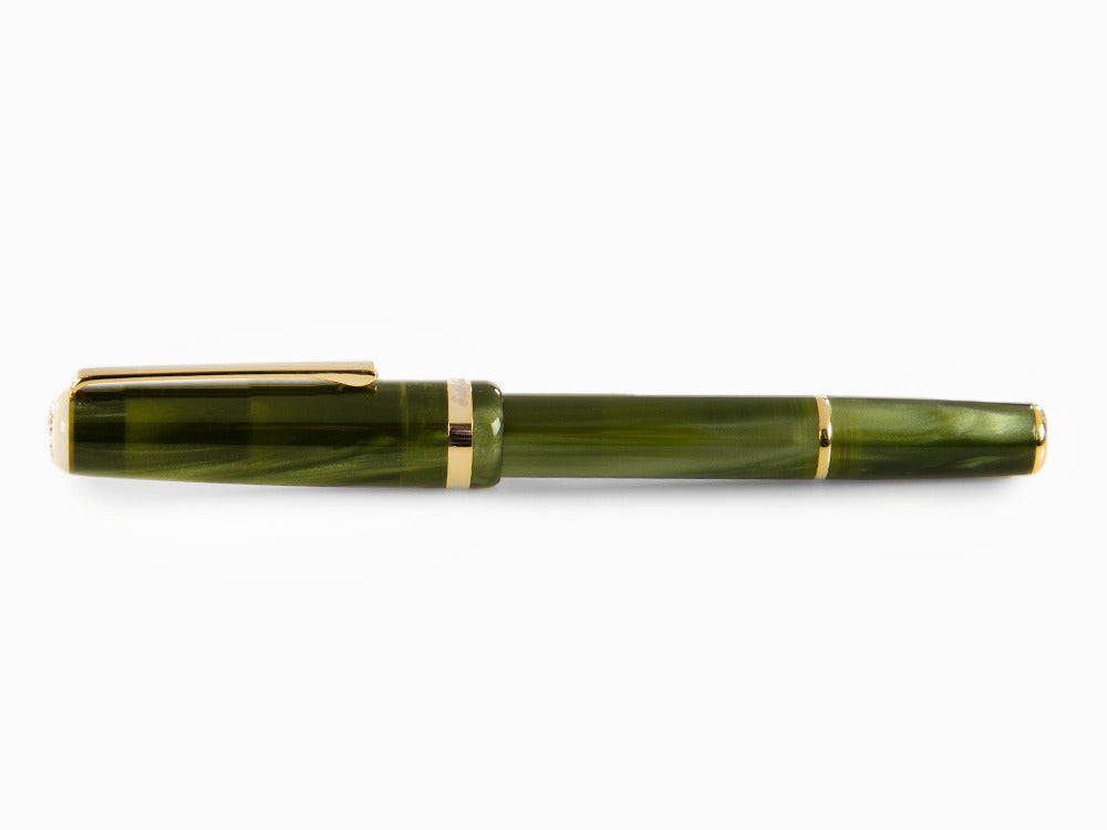 Stylo Plume Esterbrook JR Pocket Palm Green, Vert, Plaqué or, EJRPG