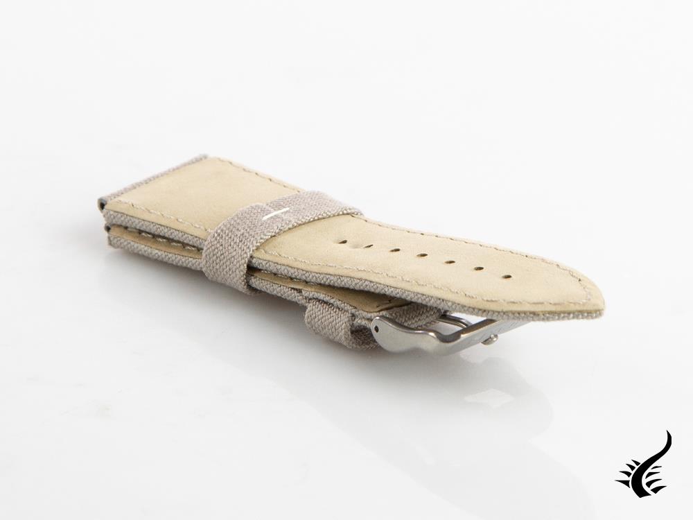 Glycine, Bracelet textile, 24mm, Gris, CBIGGR-24