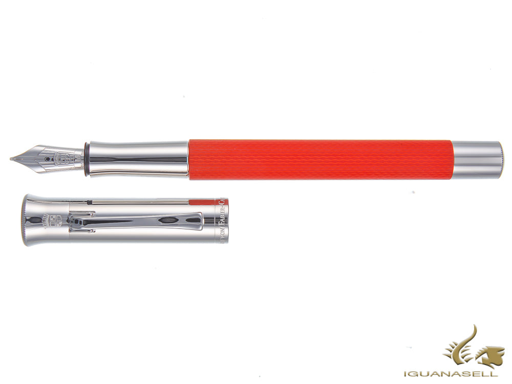 Stylo Plume Graf von Faber-Castell Guilloche India Red, Resine précieuse