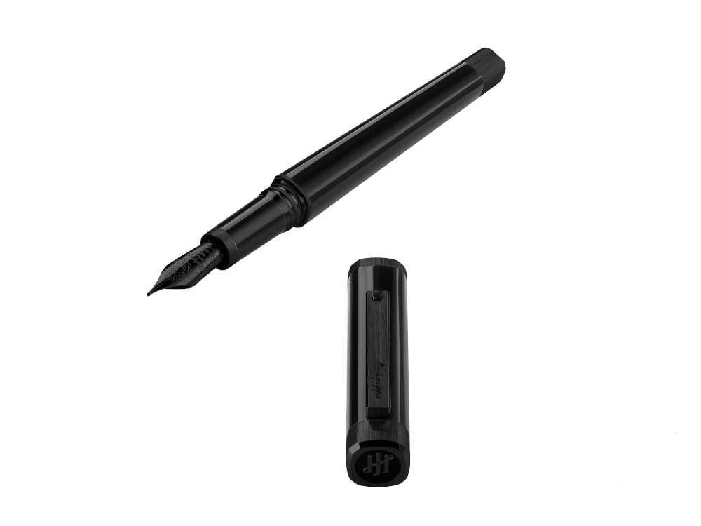 Stylo Plume Montegrappa Quattro, Ultra Black, Or 14k, Noir, ISZ4I-4C