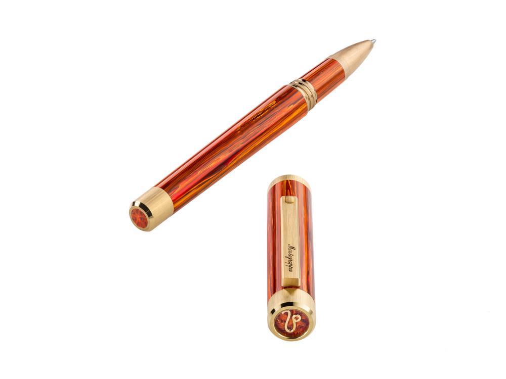 Roller Montegrappa Zero Zodiac Leo, Or PVD, Orange, ISZEZRIY-O2