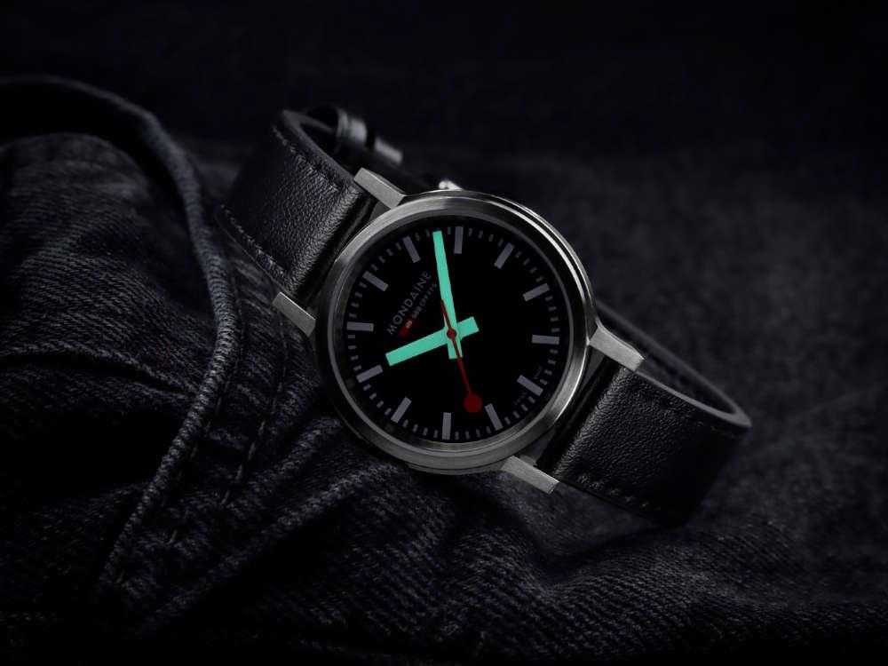 Montre à Quartz Mondaine SBB Stop2go, Noir, 34 mm, 3 atm, MST.34020.LBV.SET