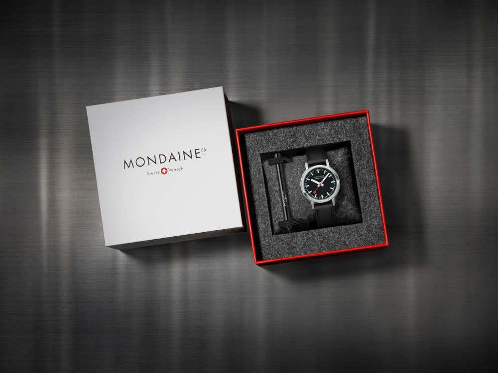 Montre à Quartz Mondaine SBB Stop2go, Noir, 34 mm, 3 atm, MST.34020.LBV.SET