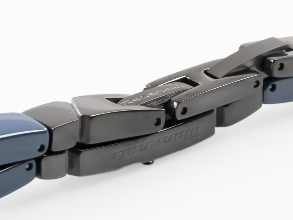 Bracelet Maserati Gioielli, Acier inoxidable, Noir et bleu, JM221ATZ01