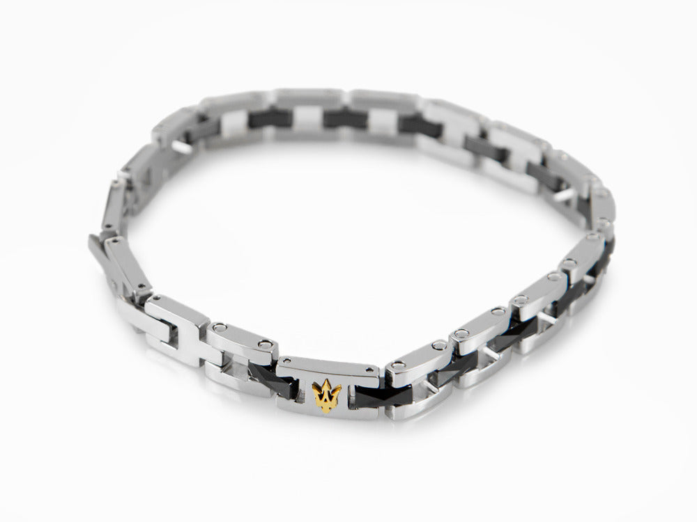 Bracelet Maserati Gioielli, Acier inoxidable, Argent, PVD, JM422ATZ16