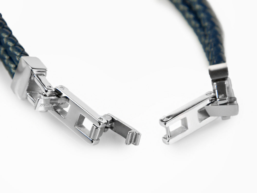 Bracelet Maserati Gioielli, Cuir, Bleu, PVD Or Rosé, JM422AVE10