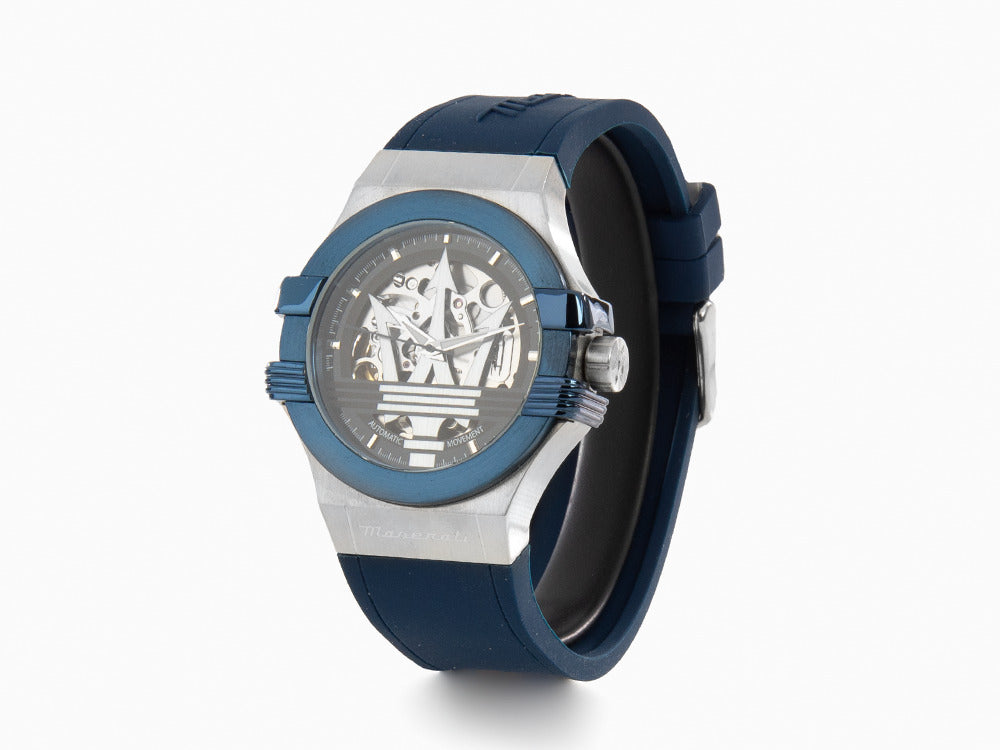 Montre Automatique Maserati Potenza, Bleu, 40 mm, Verre de saphir, R8821108035
