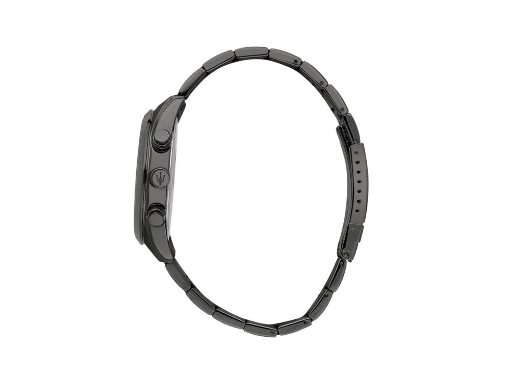 Montre à Quartz Maserati Attrazione, PVD Gun Metal, Noir, 43 mm, R8853121001