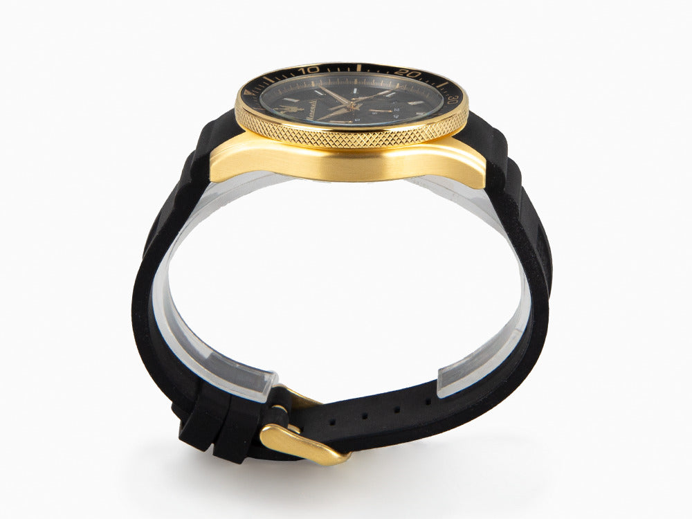 Montre à Quartz Maserati Sfida, PVD Or, Noir, 44 mm, R8871640001