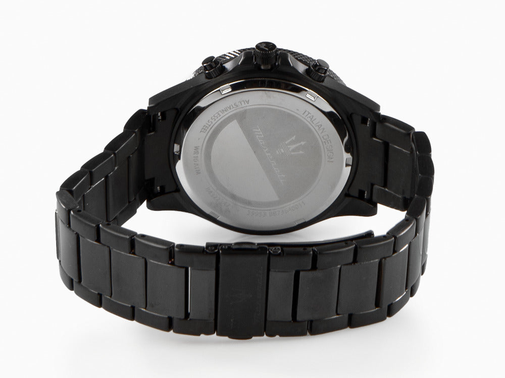 Montre à Quartz Maserati Sfida, PVD, Noir, 44 mm, Verre minéral, R8873640011