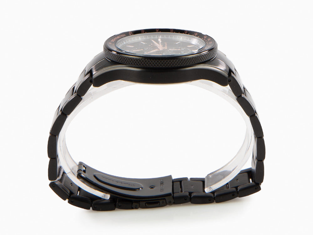 Montre à Quartz Maserati Sfida, PVD, Noir, 44 mm, Verre minéral, R8873640011