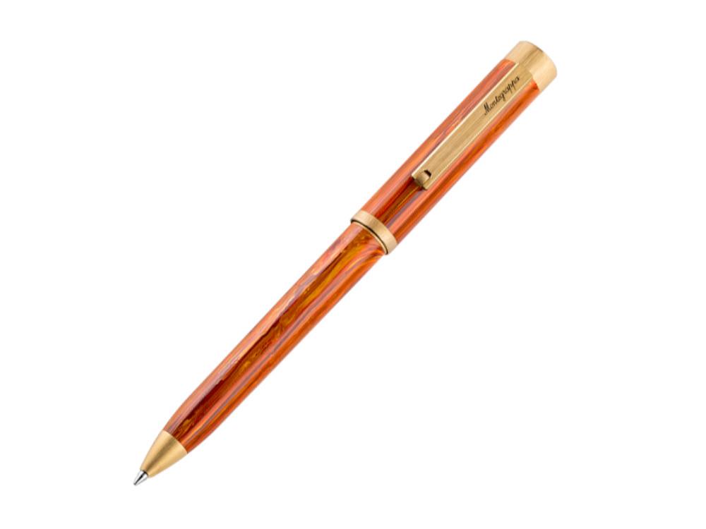 Stylo bille Montegrappa Zero Zodiac Leo, Or PVD, Orange, ISZEZBIY-O2
