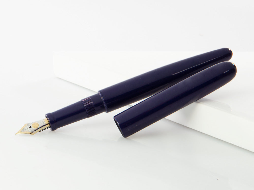 Stylo Plume Nakaya Cigar Long, Shobu, Ebonite, Or 14K bicolore