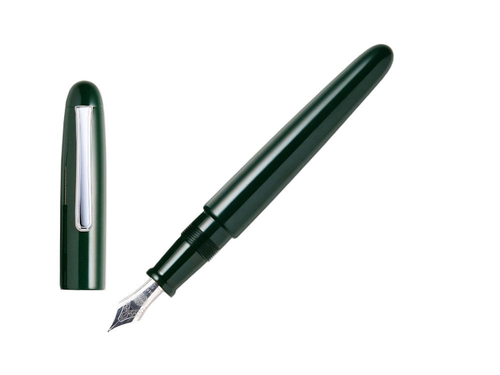 Stylo Plume Nakaya Writer Portable Midori, Ebonite, Plaqué rhodium
