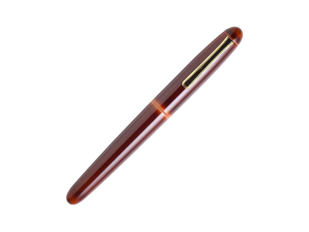 Stylo Plume Nakaya Writer Toki-Tamenuri, Portable, Ébonite, Plaqué Or