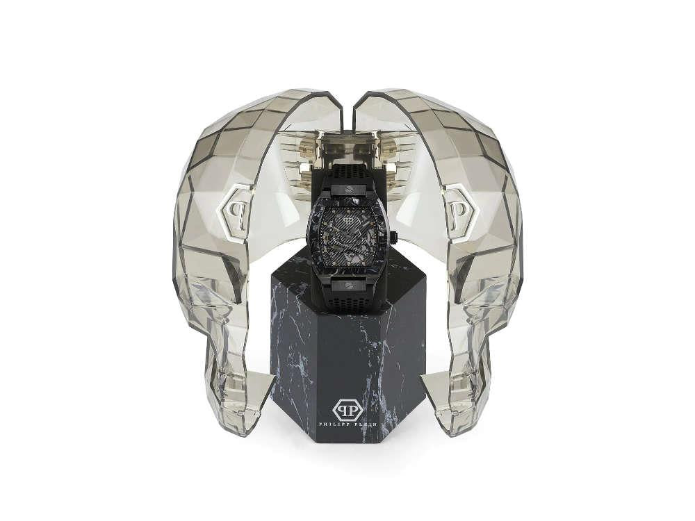 Montre Automatique Philipp Plein The Skeleton, PVD, Noir, 44 mm, PWBAA0221