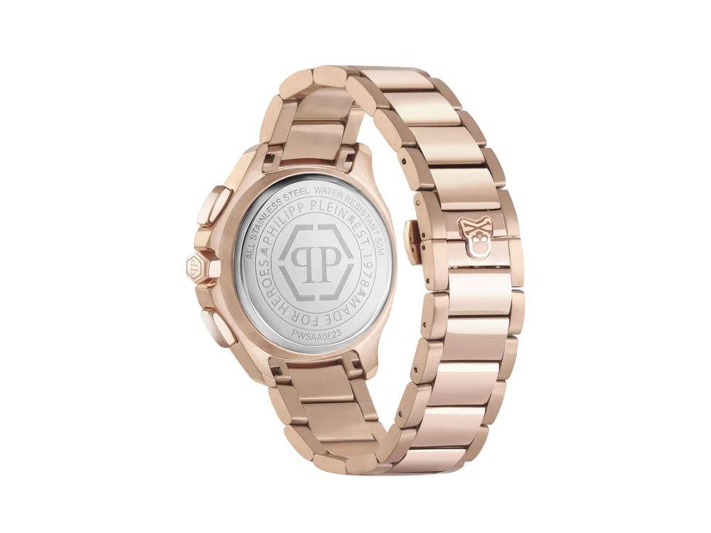 Montre à Quartz Philipp Plein 44 mm, PVD Or Rose, Marron, PWSAA0623