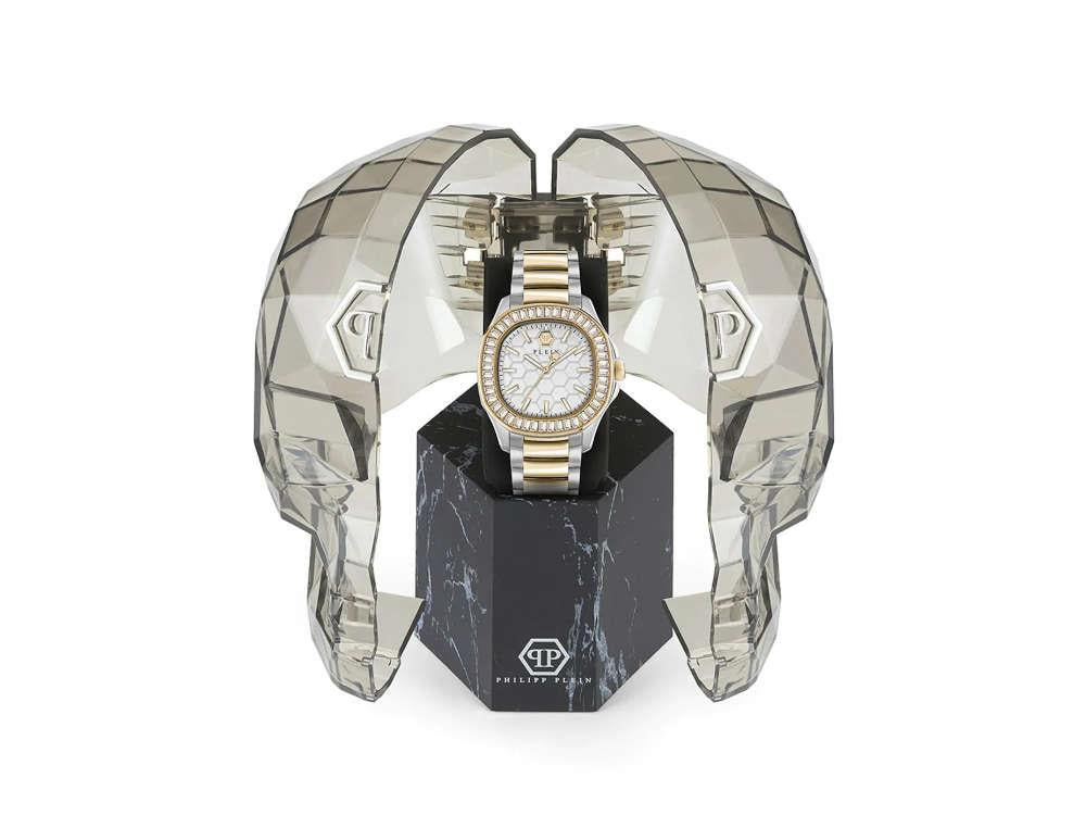 Montre à Quartz Philipp Plein Plein Philipp Lady, Or, Blanc, 38 mm, PWTAA0523