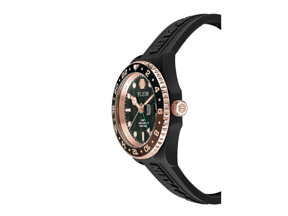 Montre à Quartz Philipp Plein GMT-I Challenger, PVD, Noir, 44 mm, PWYBA0823