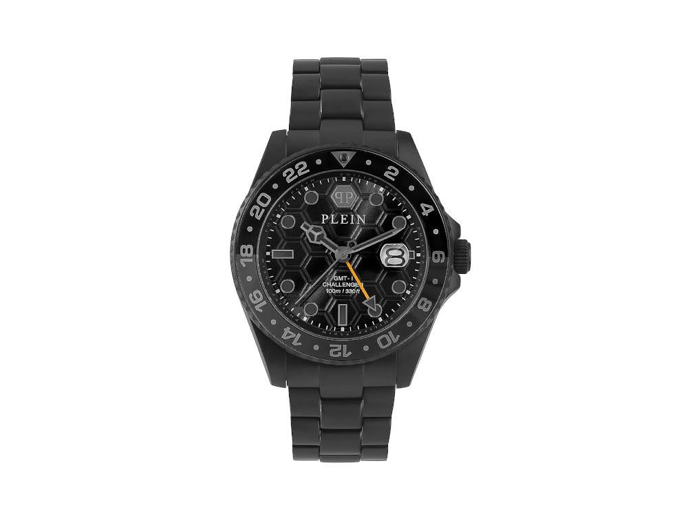 Montre à Quartz Philipp Plein GMT-I Challenger, PVD, Noir, 44 mm, PWYBA0923