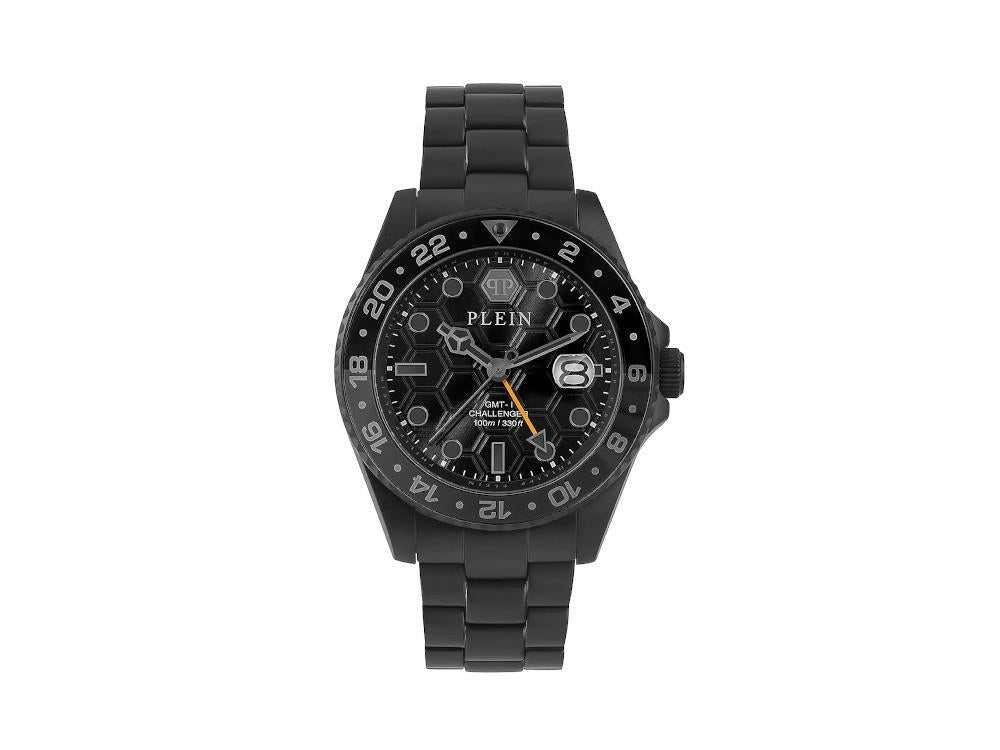 Montre à Quartz Philipp Plein GMT-I Challenger, PVD, Noir, 44 mm, PWYBA0923