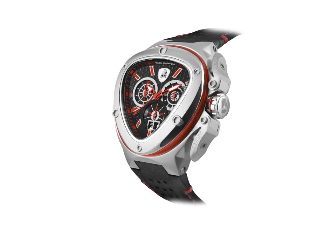 Montre à Quartz Tonino Lamborghini Spyder X Red SS, 53 mm, Chronographe, T9XA-SS