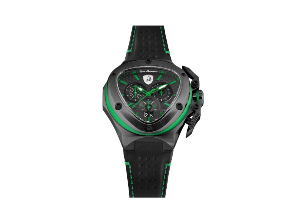 Montre à Quartz Tonino Lamborghini Spyder X Green 53 mm, Chronographe, T9XF