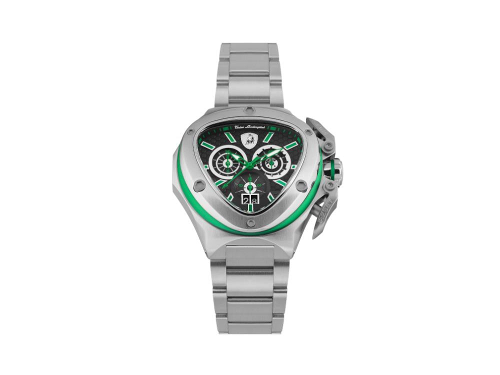 Montre à Quartz Tonino Lamborghini Spyder X Green SS, 53 mm, Chrono, T9XF-SS-B