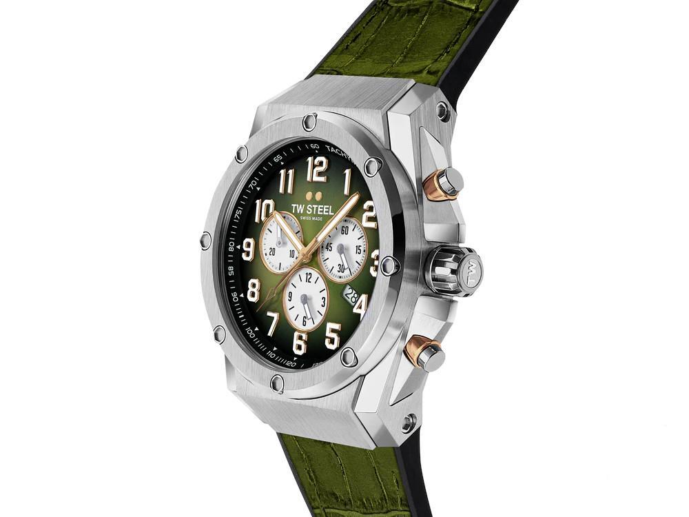 Montre à Quartz TW Steel Ace Genesis, Vert, 44 mm, Edition Limitée, ACE131