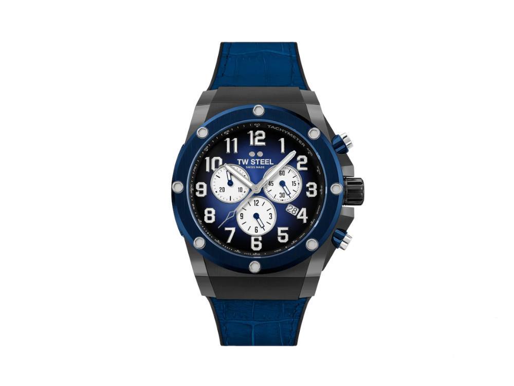 Montre à Quartz TW Steel Ace Genesis, Bleu, 44 mm, Edition Limitée, ACE134