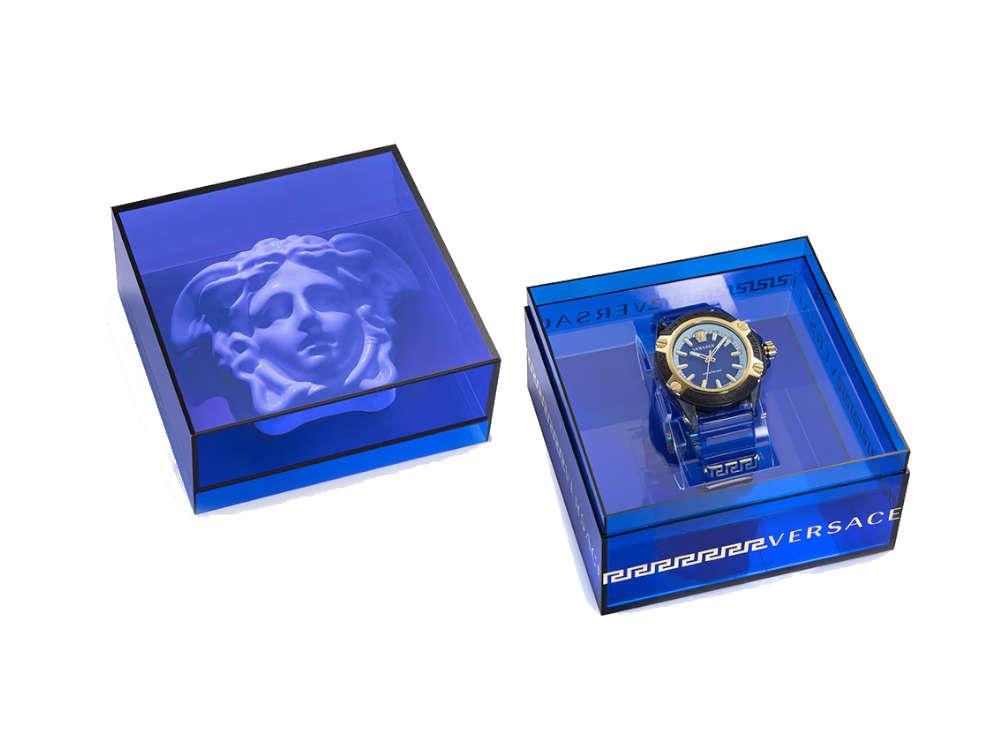Montre à Quartz Versace Icon Active Indiglo, Polycarbonate, 43mm, VE6E00323