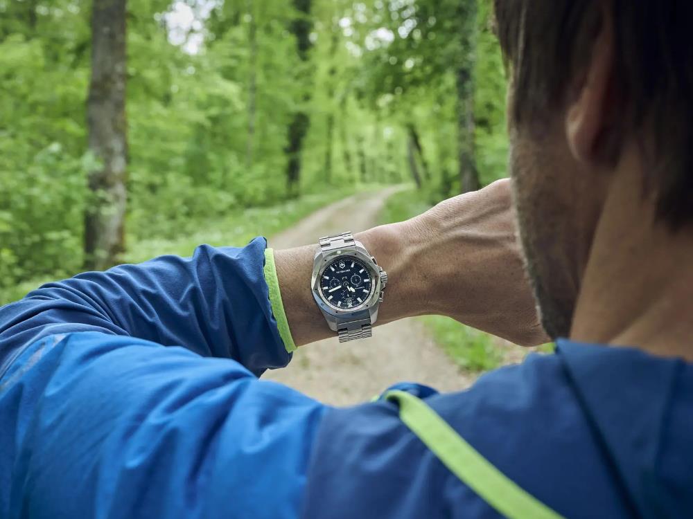 Montre à Quartz Victorinox I.N.O.X. Chrono, Bleu, 43 mm, V241985