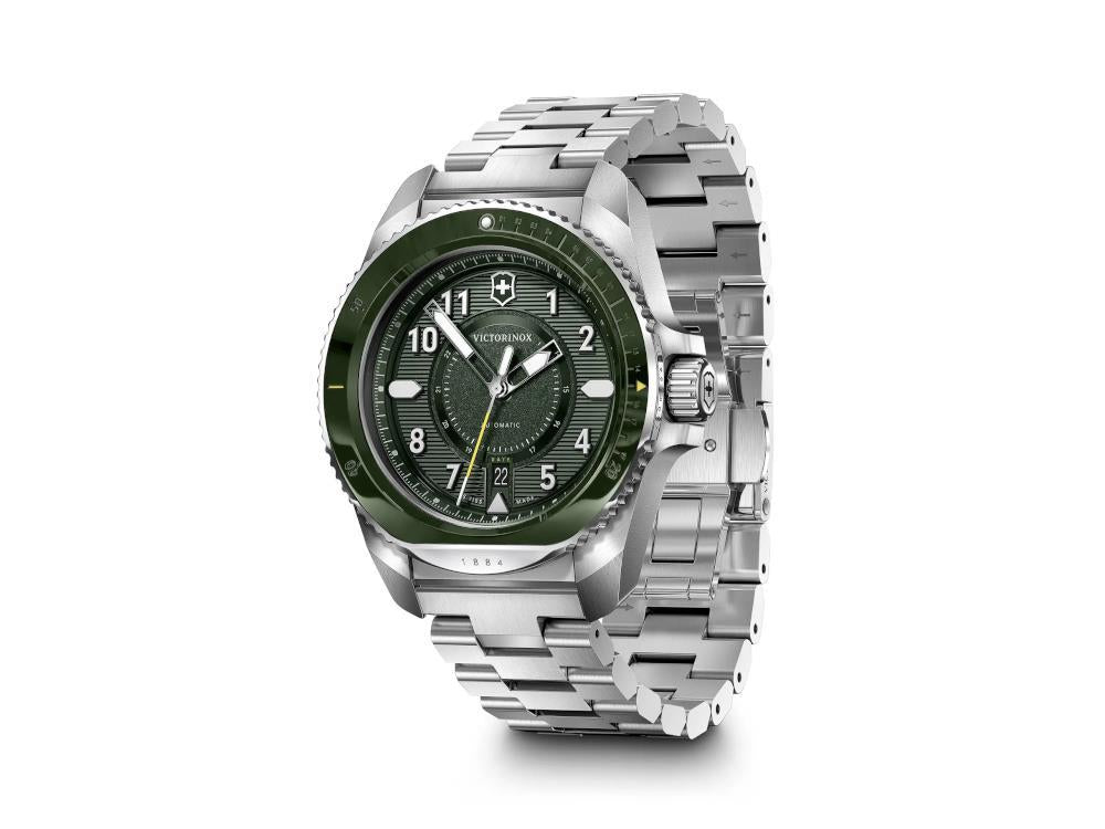 Montre Automatique Victorinox Journey 1884, Vert, 43 mm, Verre de saphir V242015