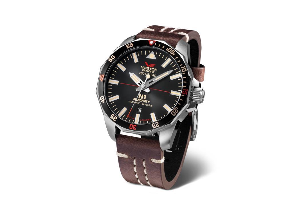 Montre Automatique Vostok Europe Rocket N-1, Noir, 46 mm, NH35-225A709-L-BR
