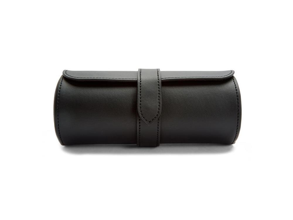 Étui WOLF Axis, 3 Montres, Noir, Cuir, 488416