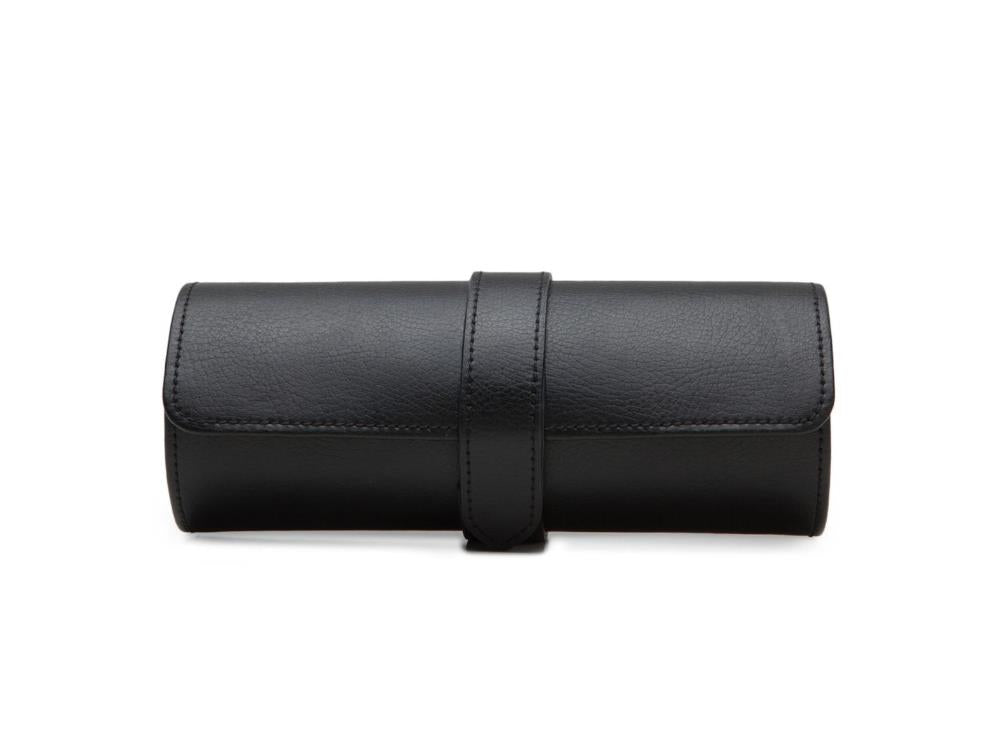 Étui WOLF Blake, 3 Montres, Noir, Cuir, 305028