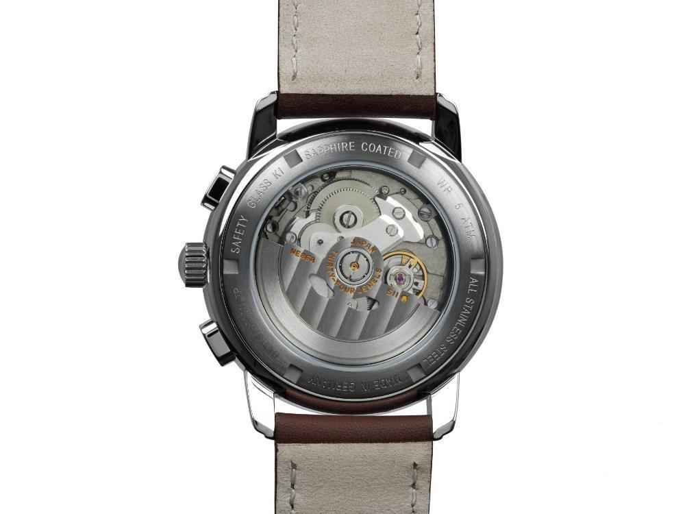 Montre Automatique Zeppelin Atlantic, Bleu, 42 mm, Bracelet en cuir, 8422-3