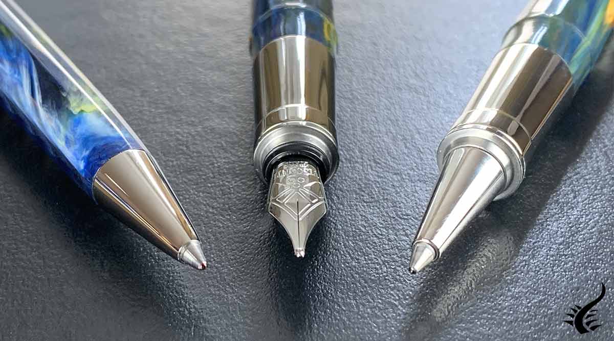 Différences entre un stylo plume, roller et stylo à bille