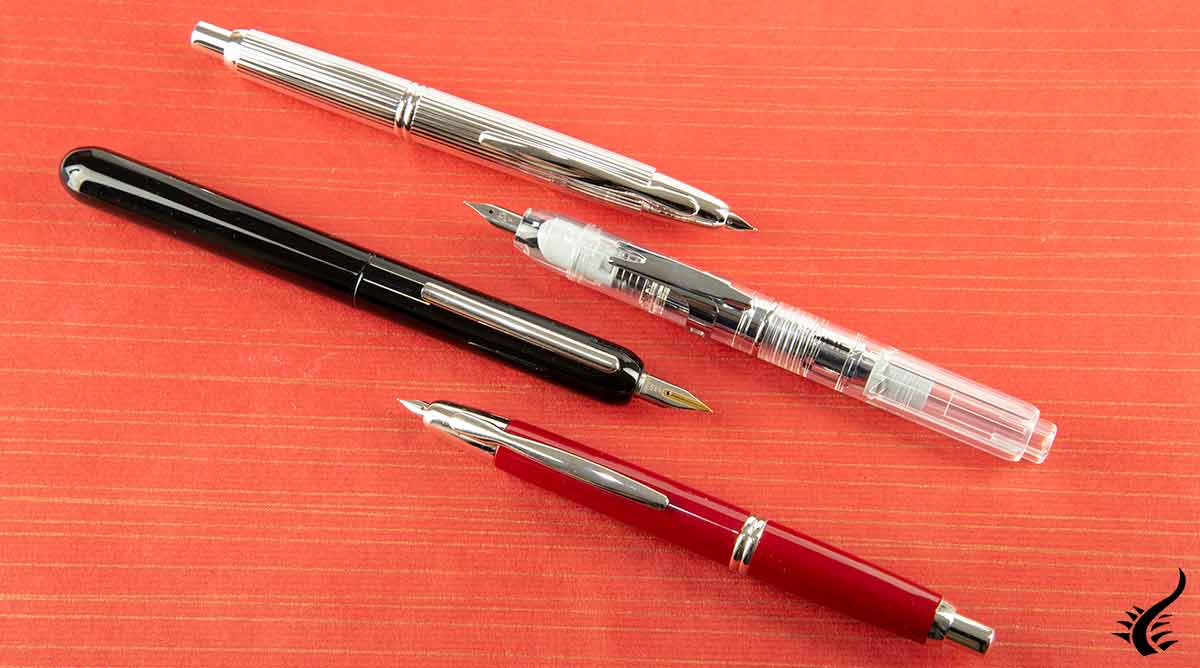 Stylo Plume Rétractable Platinum Curidas, Lamy Dialog et Pilot Capless