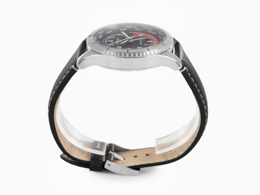 Montre à Quartz Alpina Startimer Pilot Worldtimer, 41 mm, Noir,  AL-255BRB4S26