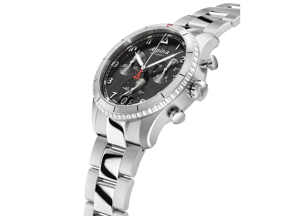 Montre à Quartz Alpina Startimer Pilot Chronograph Big Date, AL-372BW4S26B