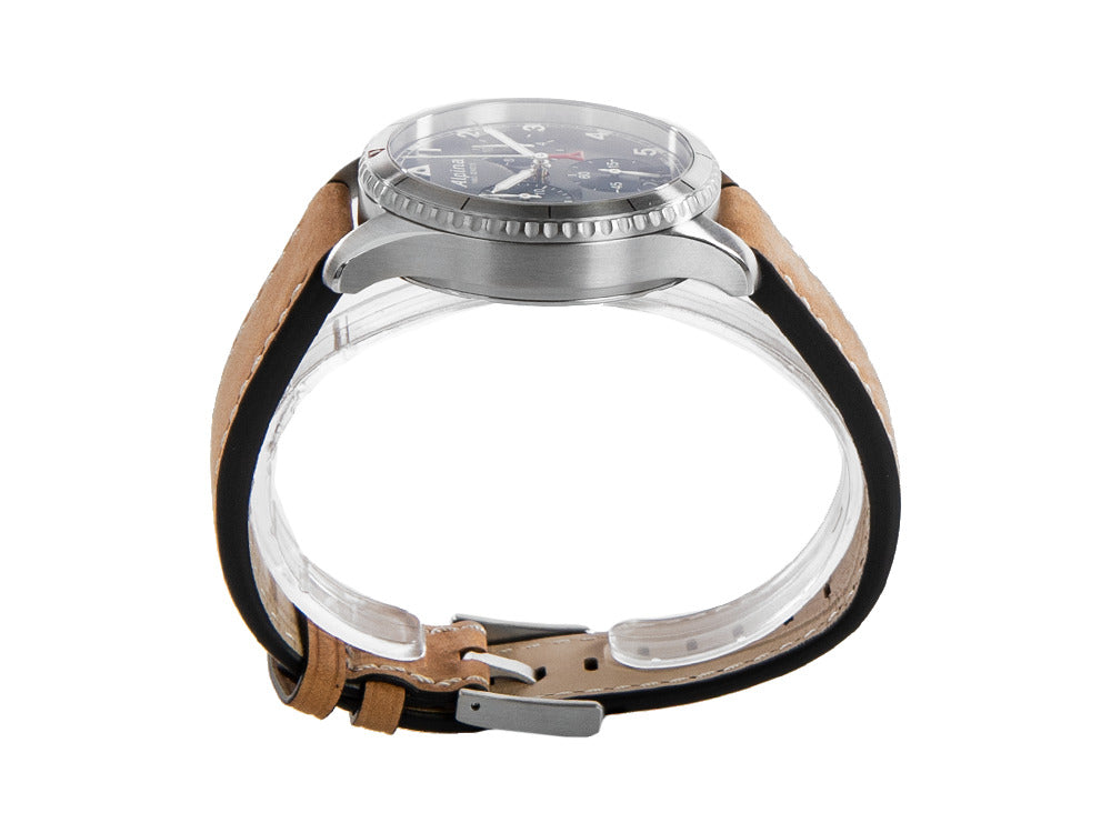 Montre à Quartz Alpina Startimer Pilot, 41 mm, Bleu, Jour, AL-372NW4S26